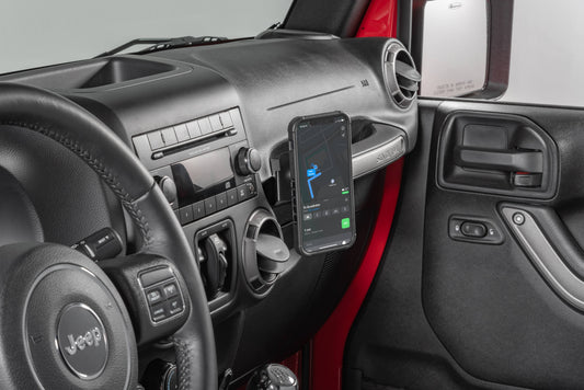 07-18 Jeep Wrangler JK Quadratec Magnetic Grab Handle Phone Mount